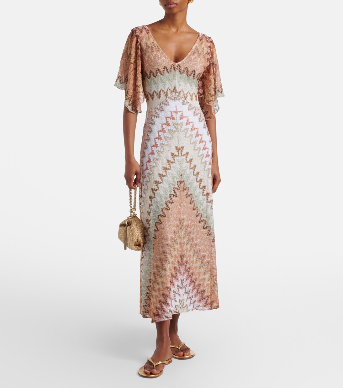 Lamé midi dress | Missoni