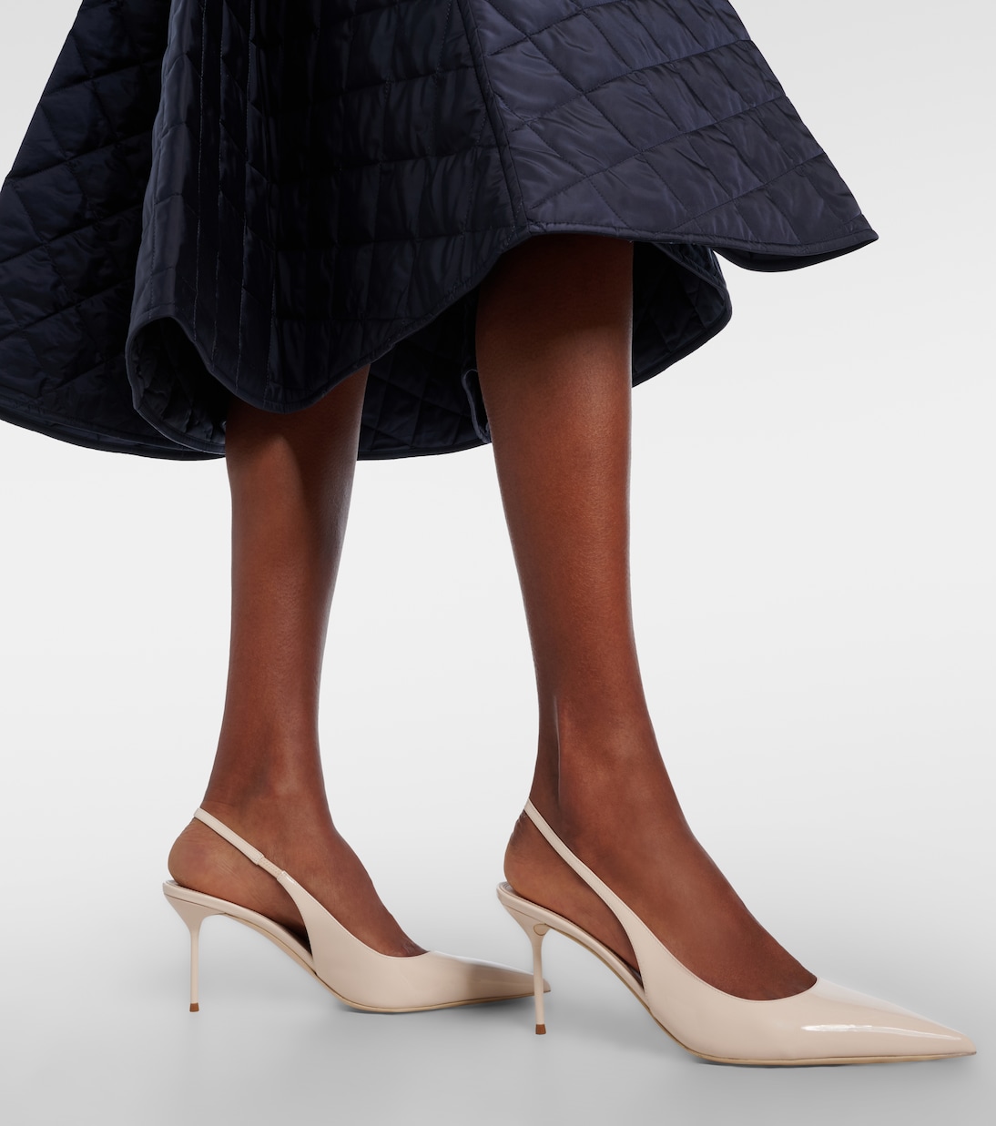 Lidia 70 leather slingback pumps | Paris Texas