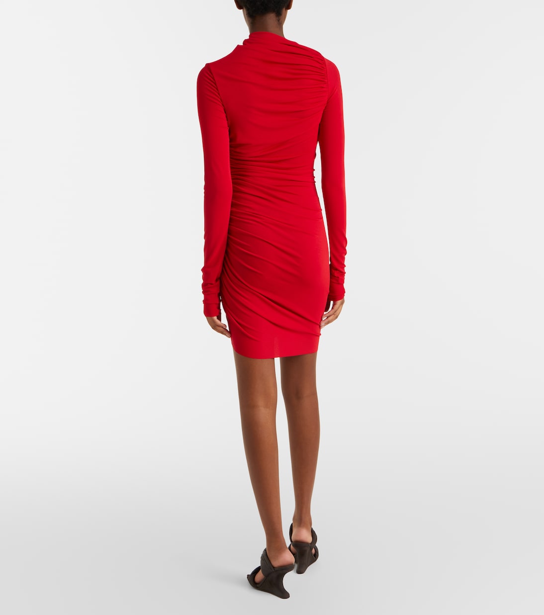 Lilies Svita jersey ruched minidress | Rick Owens