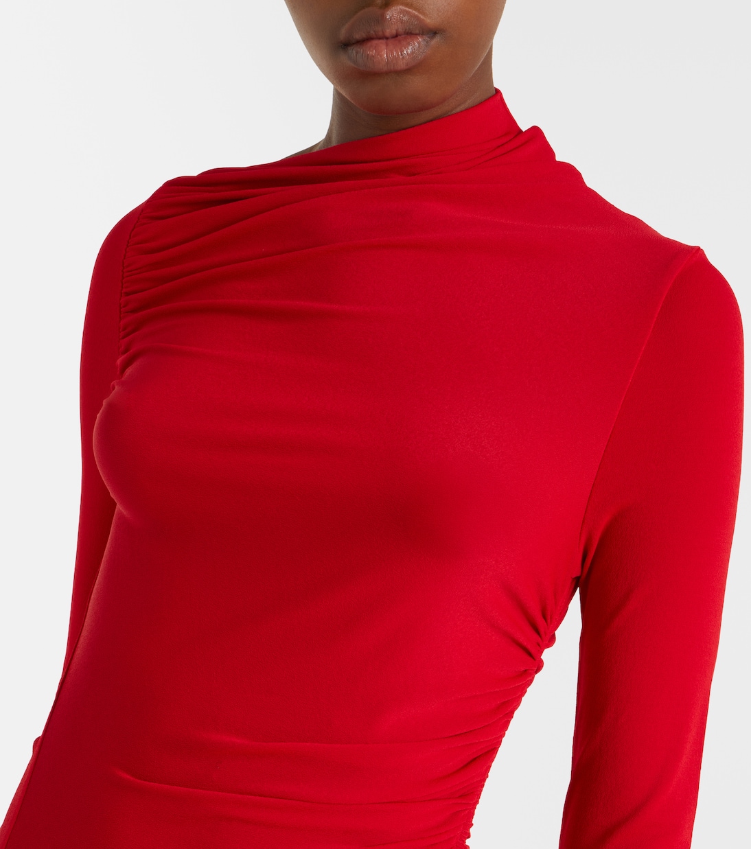 Lilies Svita jersey ruched minidress | Rick Owens