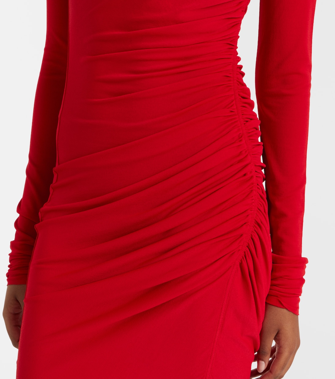 Lilies Svita jersey ruched minidress | Rick Owens