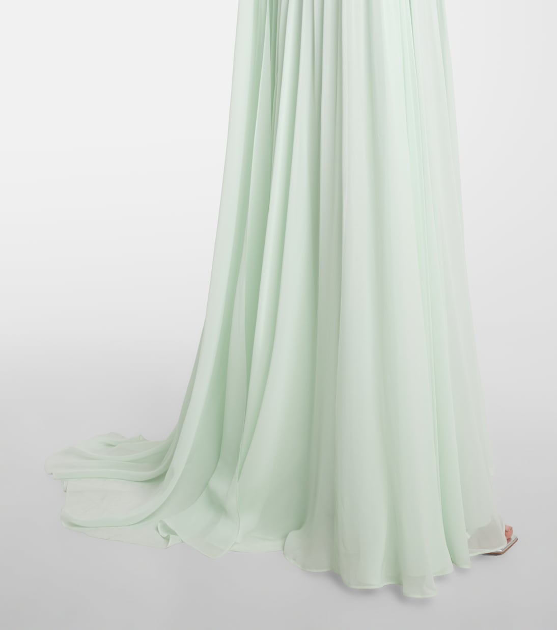 Abito lungo in misto seta con paillettes | Elie Saab