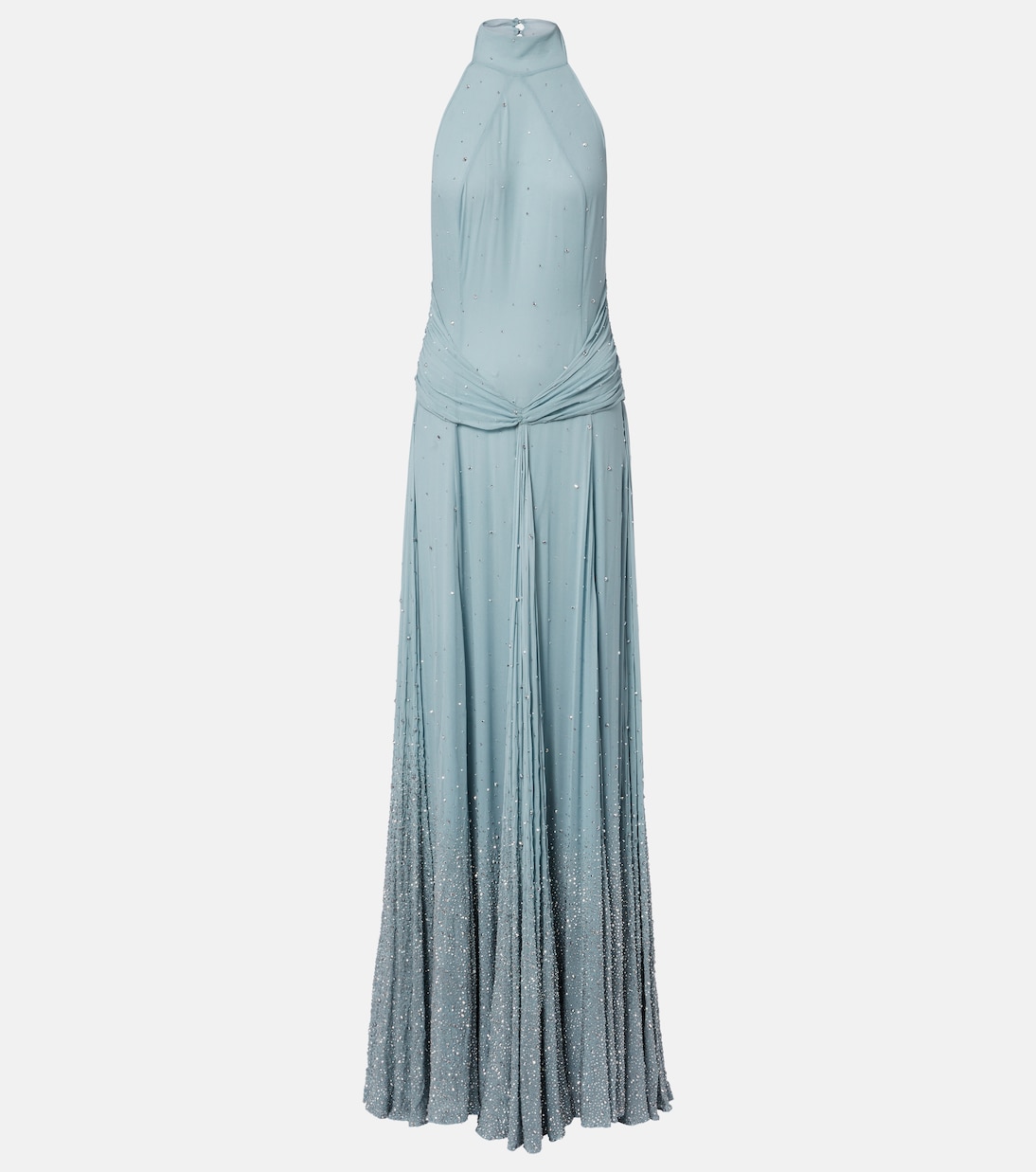 Halo embellished draped silk gown | The New Arrivals Ilkyaz Ozel