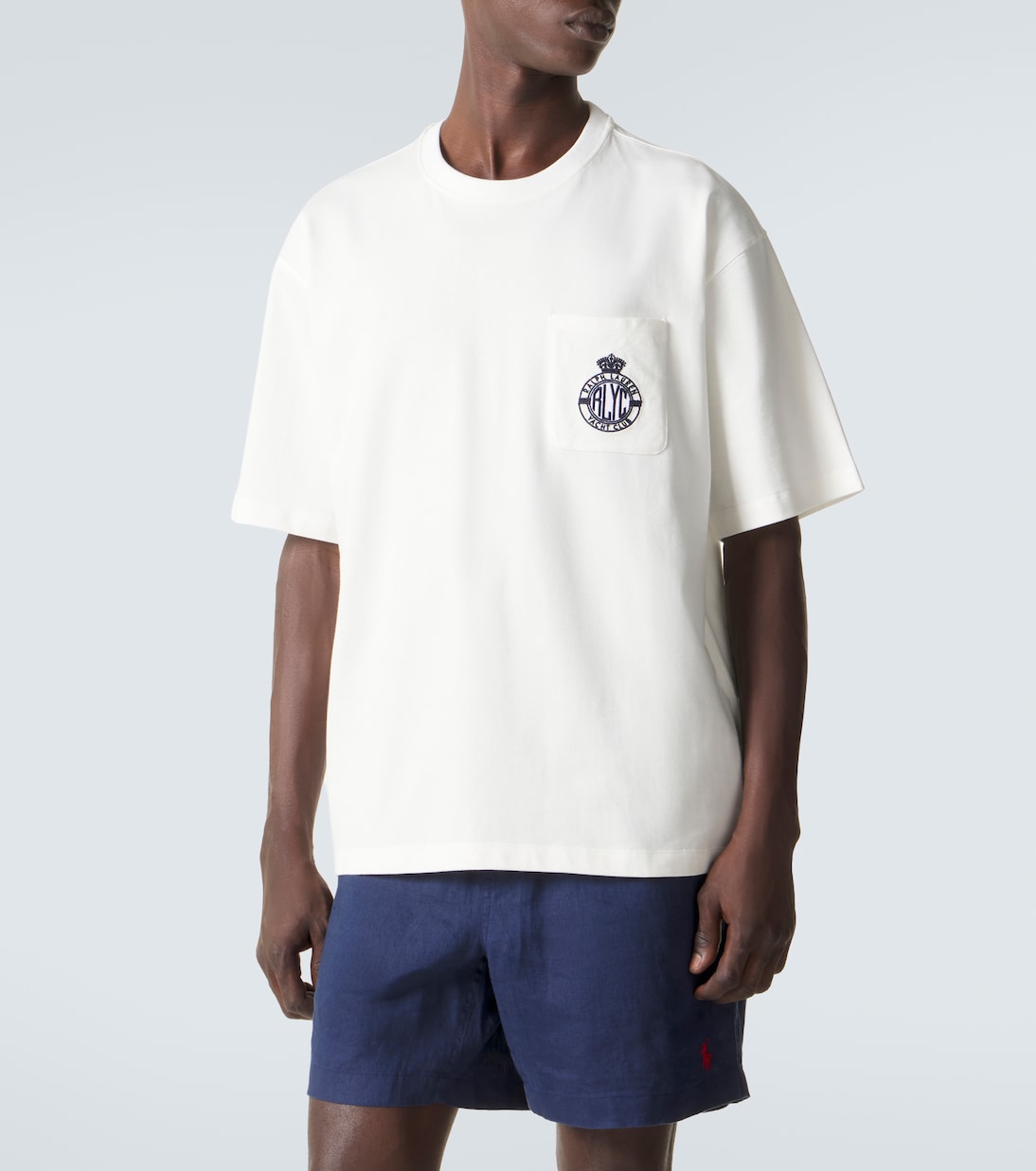 Embroidered cotton-blend jersey T-shirt | Ralph Lauren Purple Label