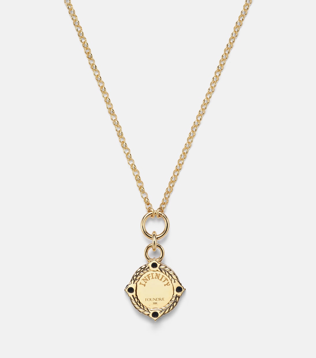 Collana Infinite Gratitude in oro 18kt con diamanti e zaffiri | FoundRae