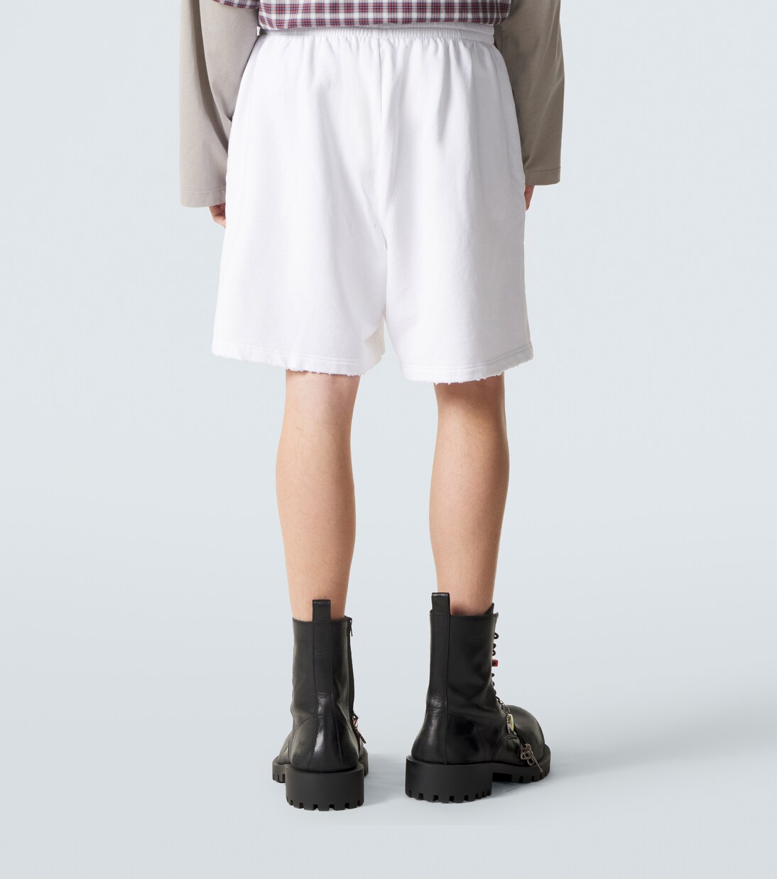 Logo cotton fleece shorts | Balenciaga