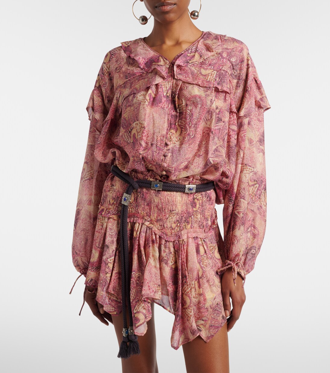 Charis printed ruffled silk blouse | Isabel Marant
