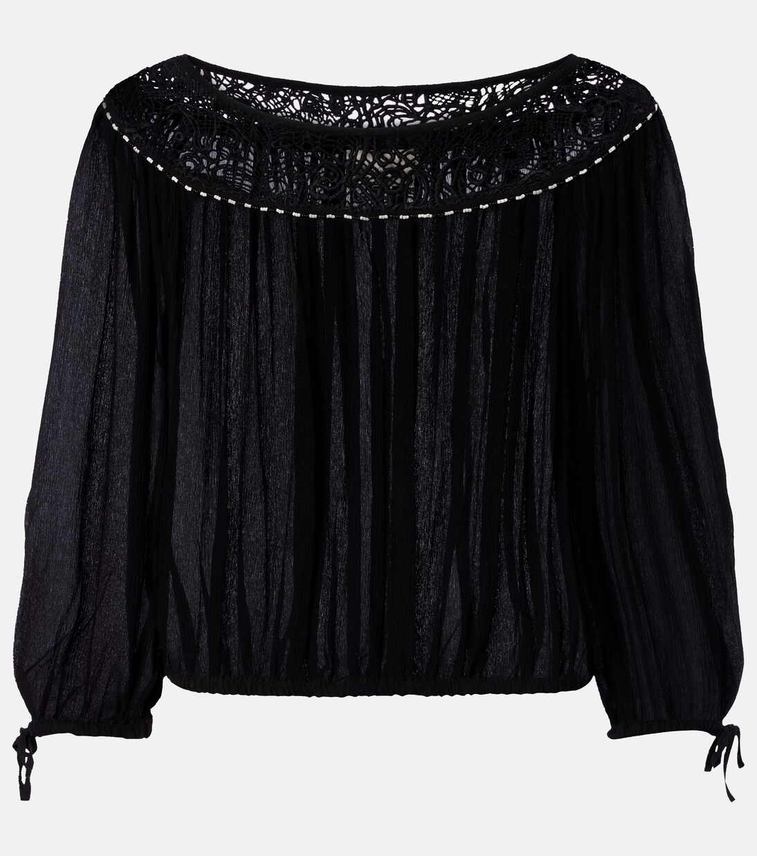 Nelida guipure lace-trimmed silk blouse | Isabel Marant