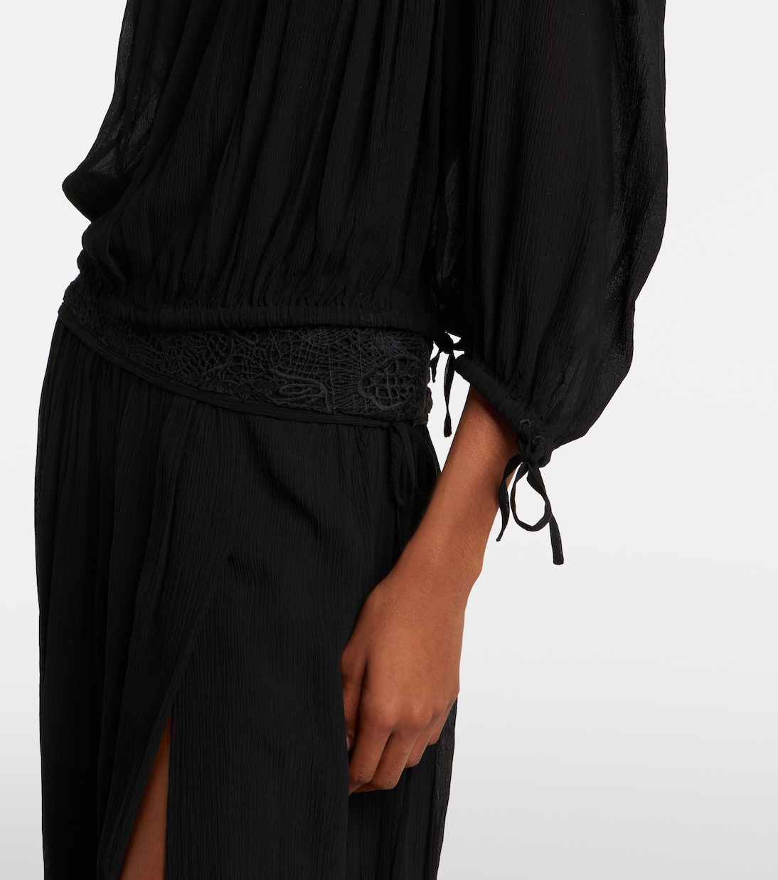 Nelida guipure lace-trimmed silk blouse | Isabel Marant