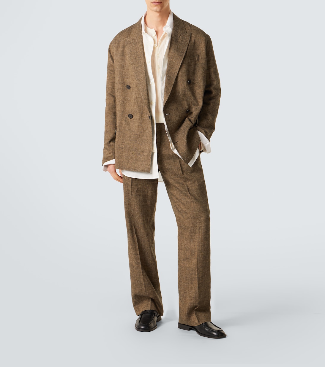 Slack linen, silk, and cotton straight pants | Our Legacy