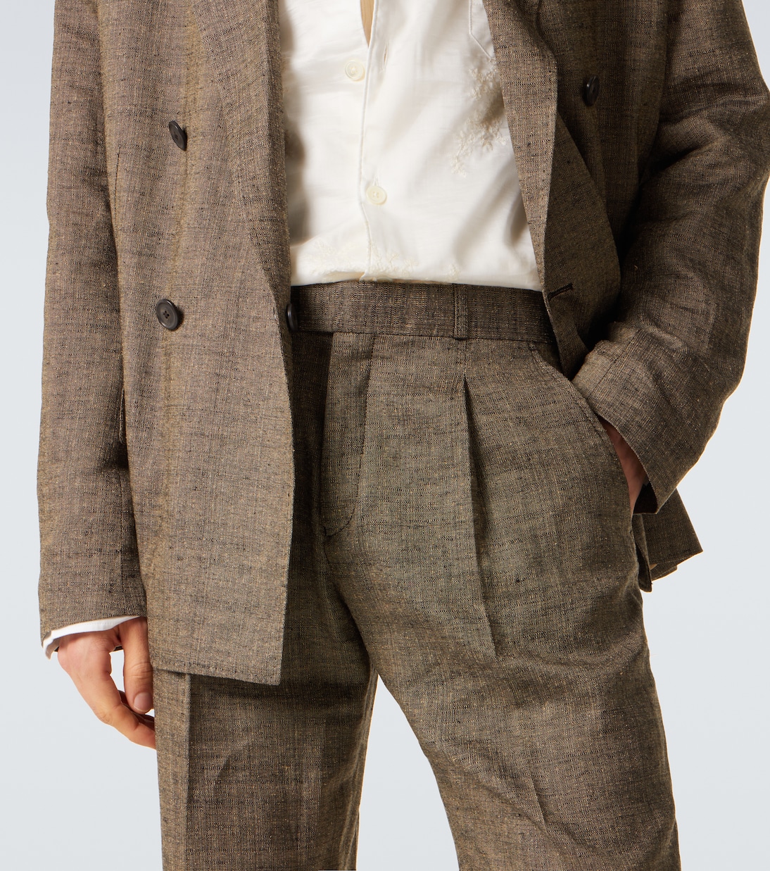 Slack linen, silk, and cotton straight pants | Our Legacy