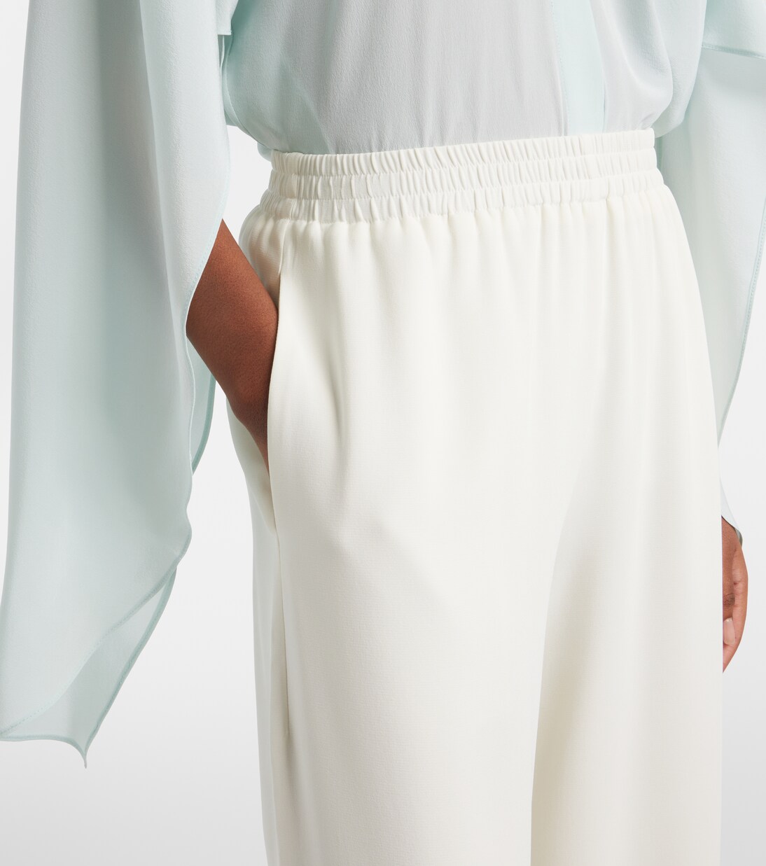 Silk-blend georgette wide-leg pants | Oscar de la Renta