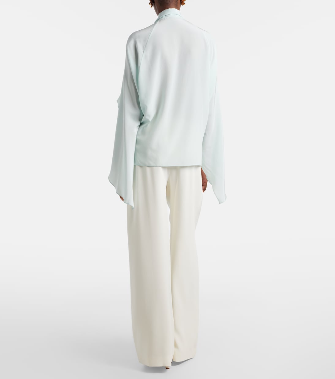 Silk-blend georgette wide-leg pants | Oscar de la Renta