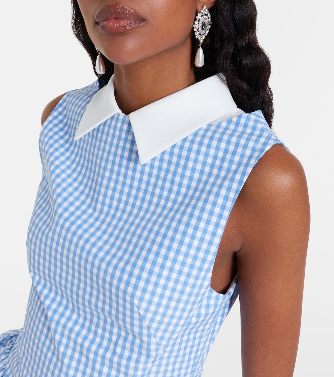 Gingham cotton minidress | Shushu/Tong