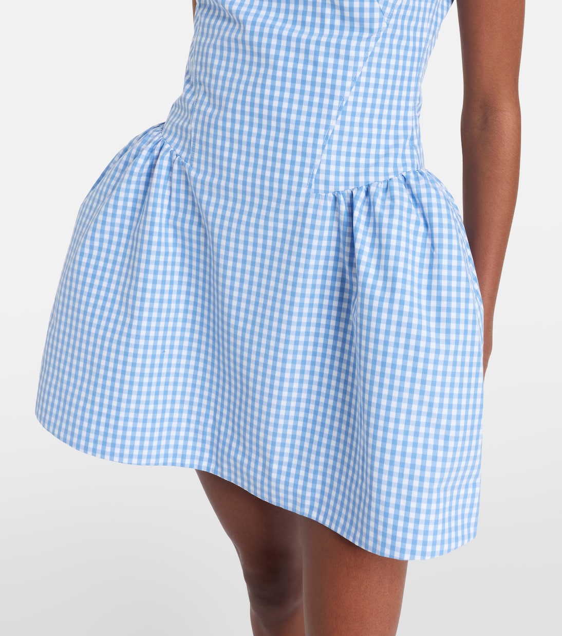 Gingham cotton minidress | Shushu/Tong