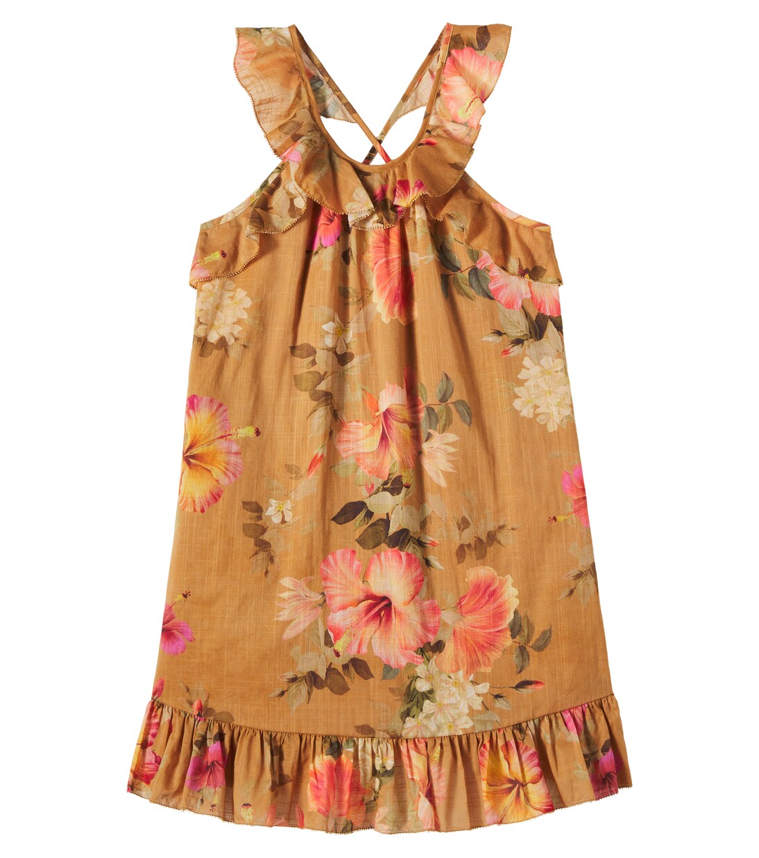 Mahon floral ruffled cotton dress | Zimmermann Kids