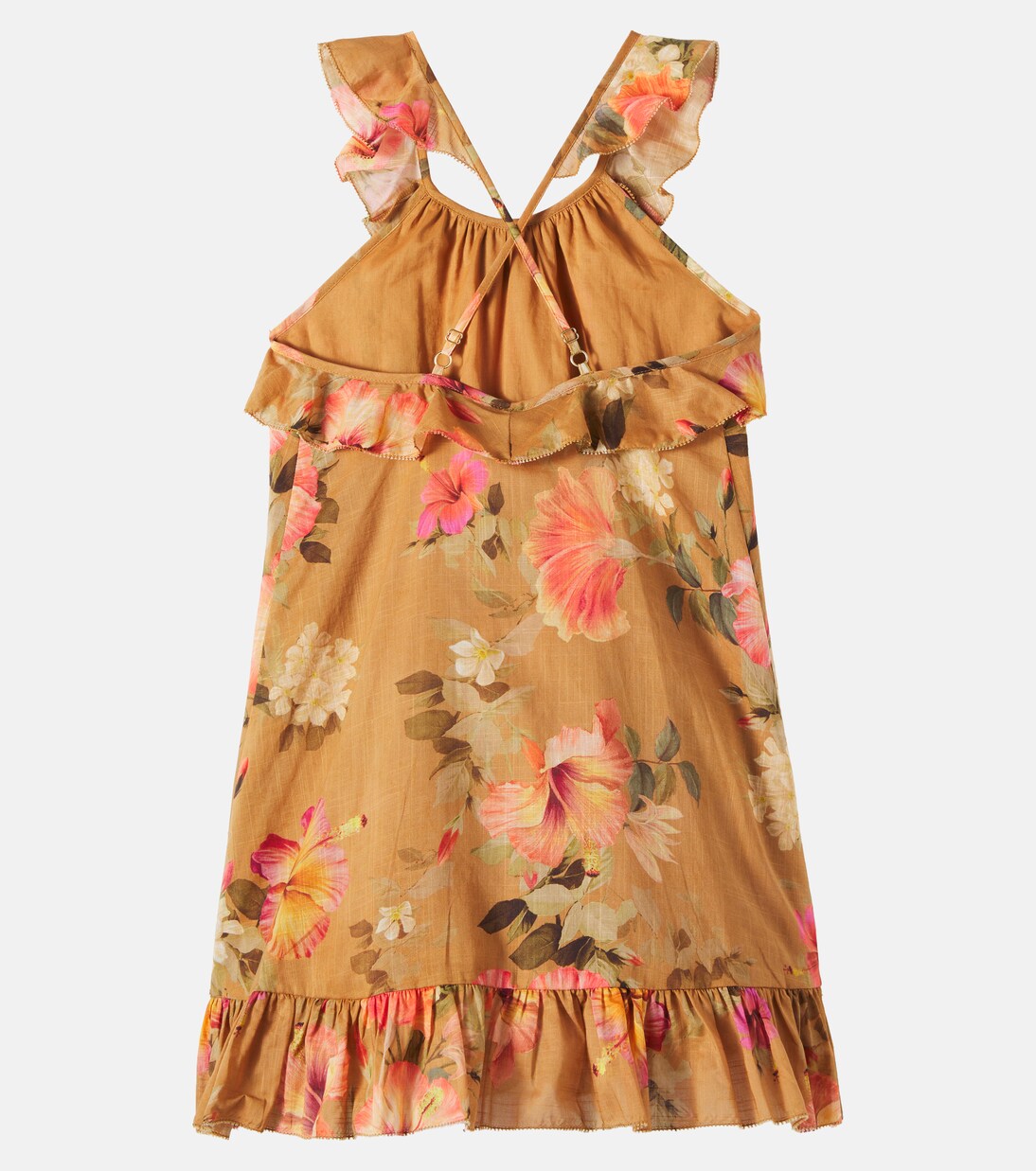 Mahon floral ruffled cotton dress | Zimmermann Kids