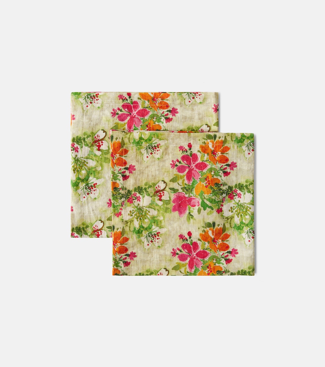 Potamia set of 2 floral linen napkins | The House of Lyria