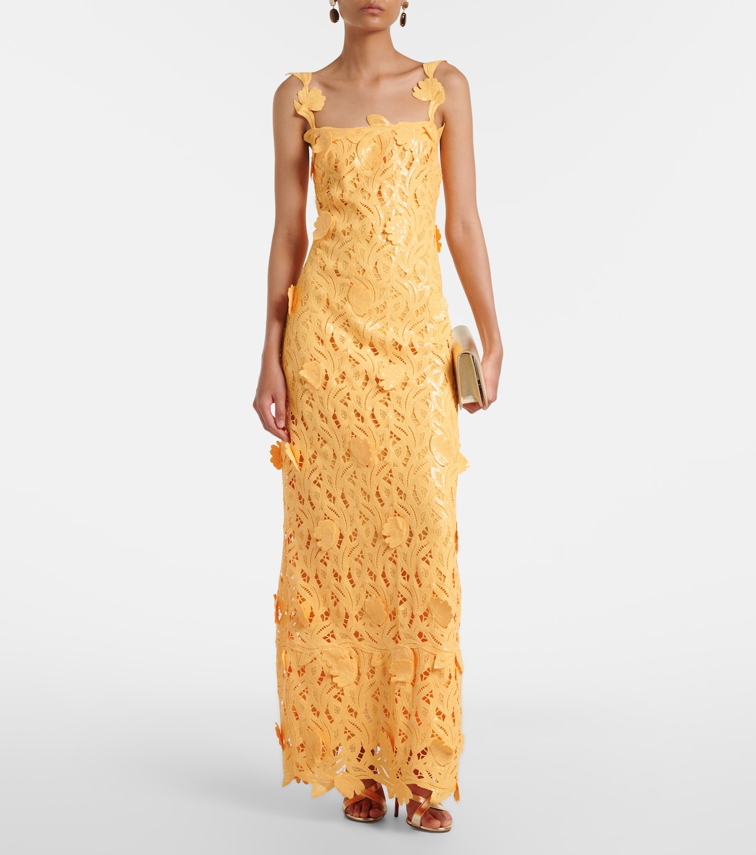 Marenna broderie anglaise sequined gown | Simkhai