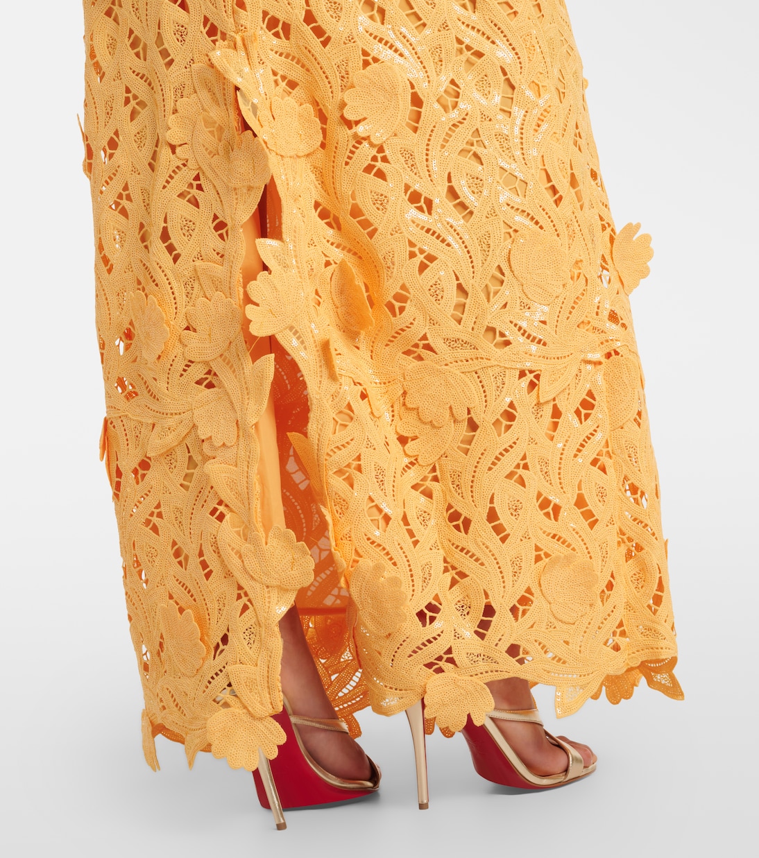 Marenna broderie anglaise sequined gown | Simkhai