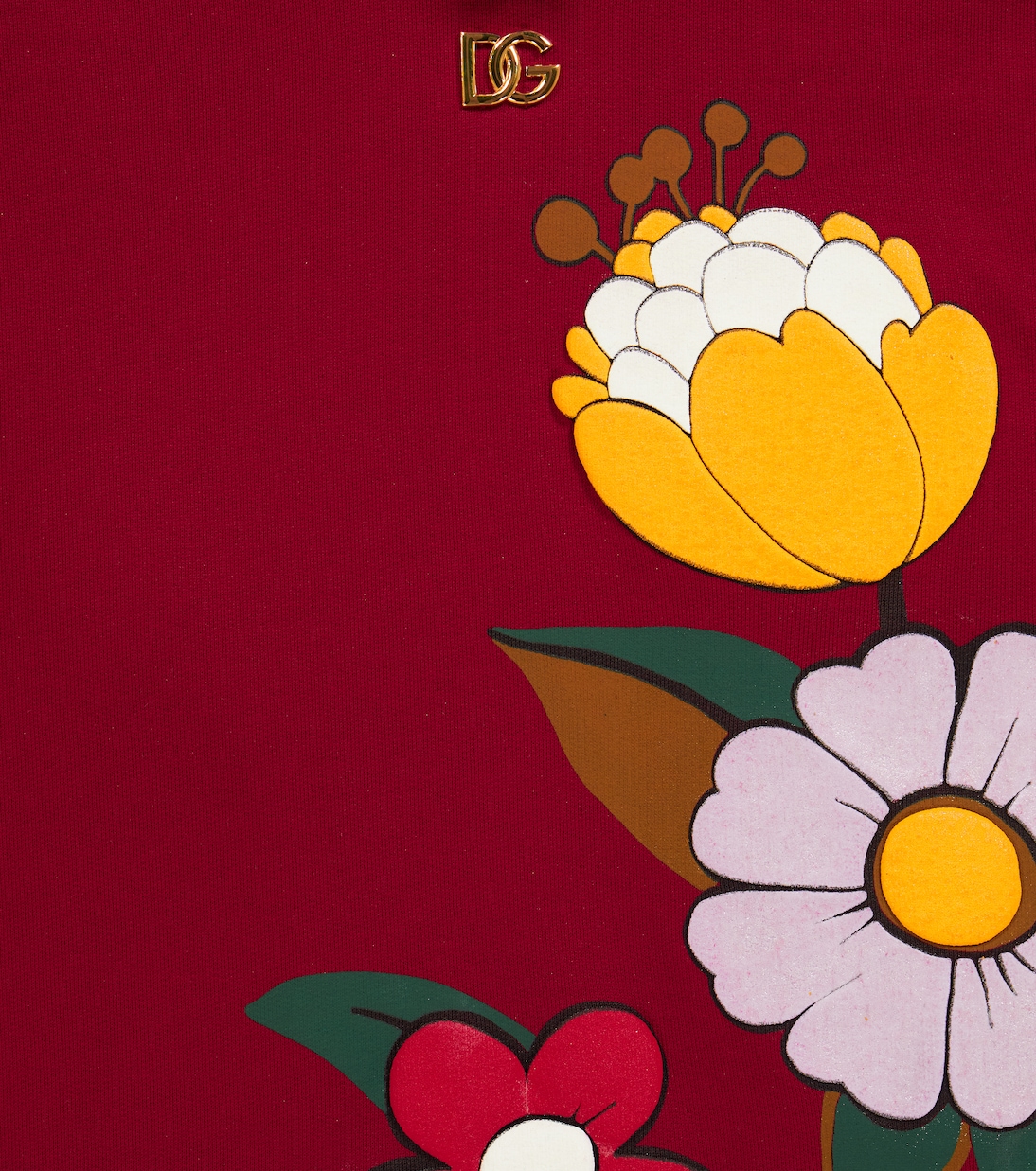 Pull en coton à fleurs | Dolce&Gabbana Kids