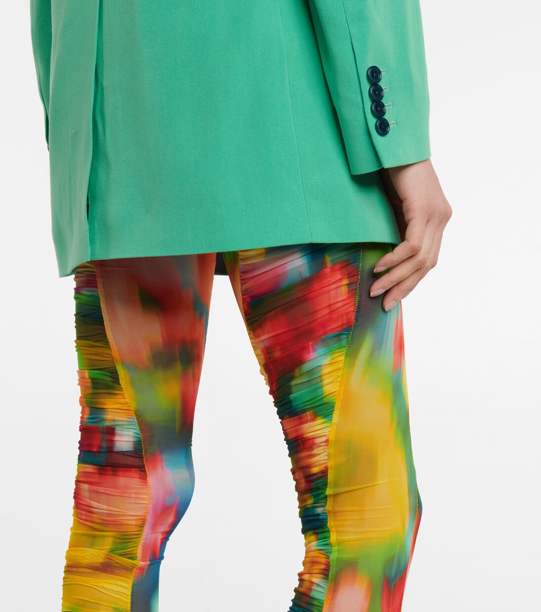 Bedruckte Strumpfhose aus Mesh | Dries Van Noten