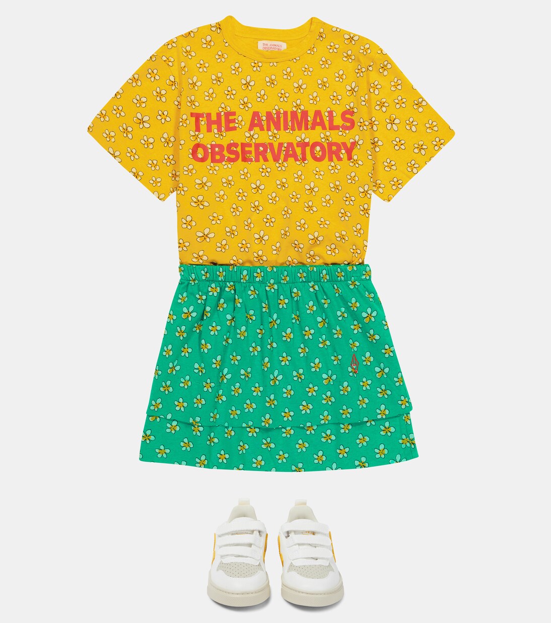 Jupe Ferret en coton à fleurs | The Animals Observatory