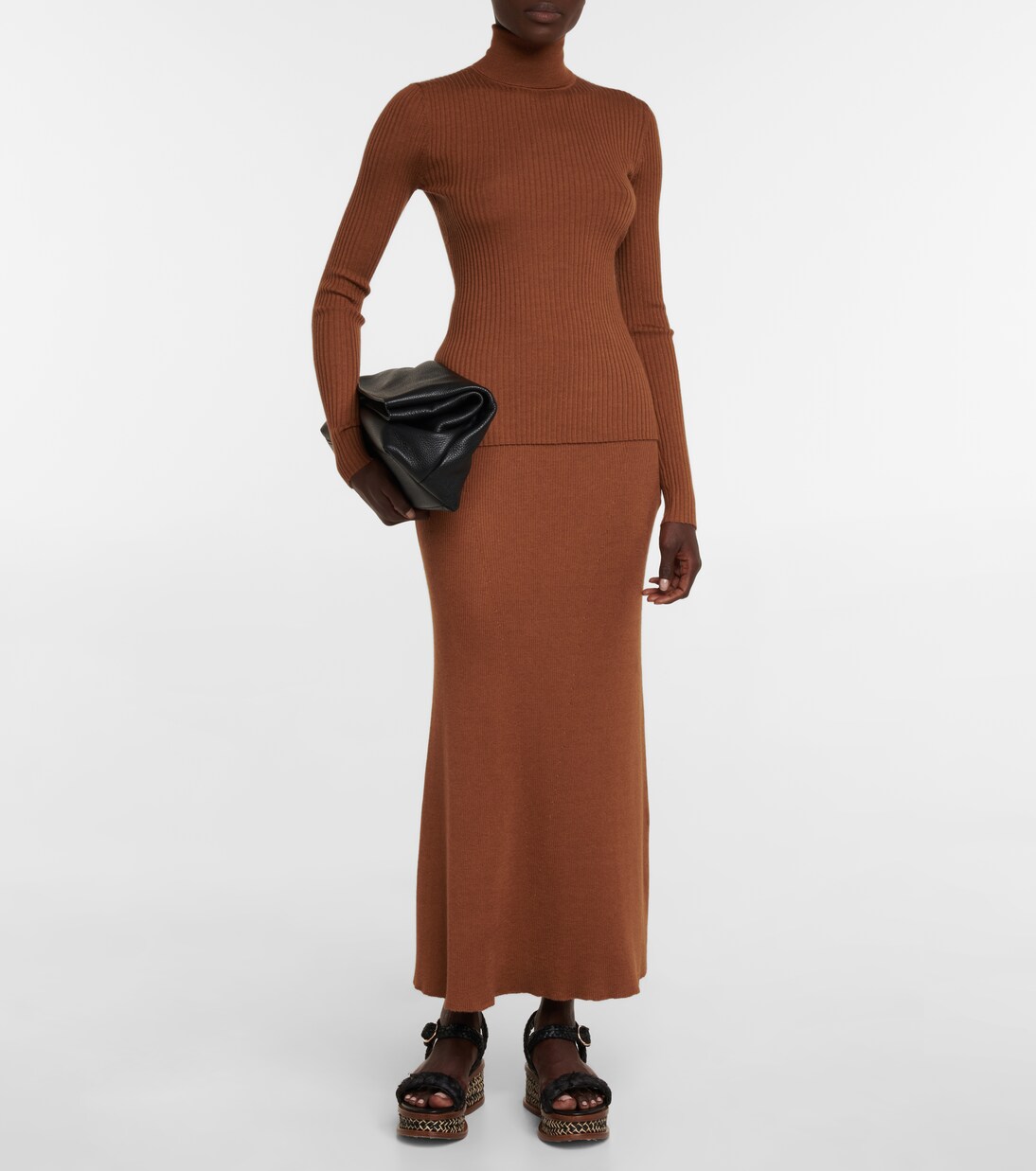 Epper ribbed-knit high-rise midi skirt | Gabriela Hearst