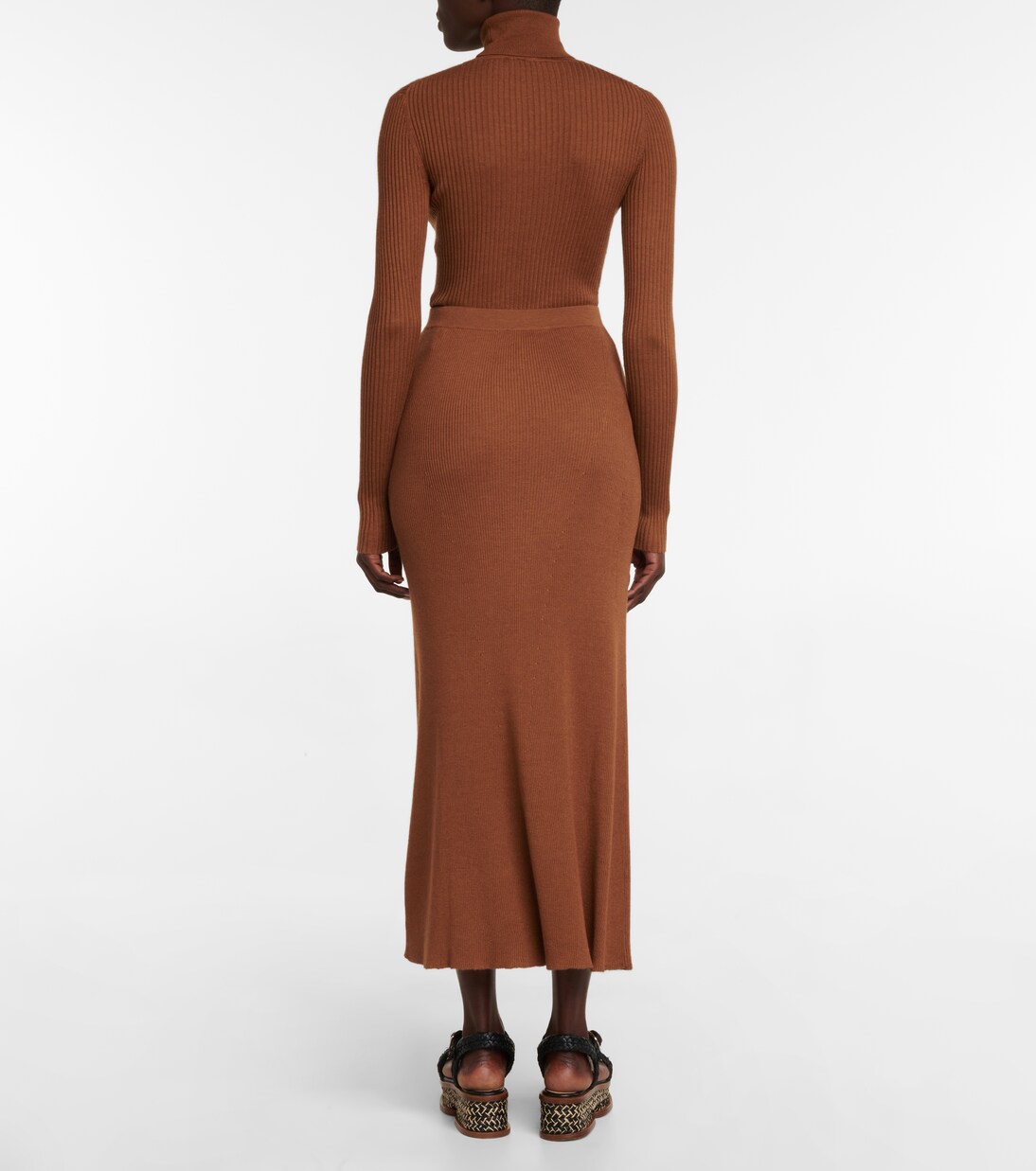 Epper ribbed-knit high-rise midi skirt | Gabriela Hearst