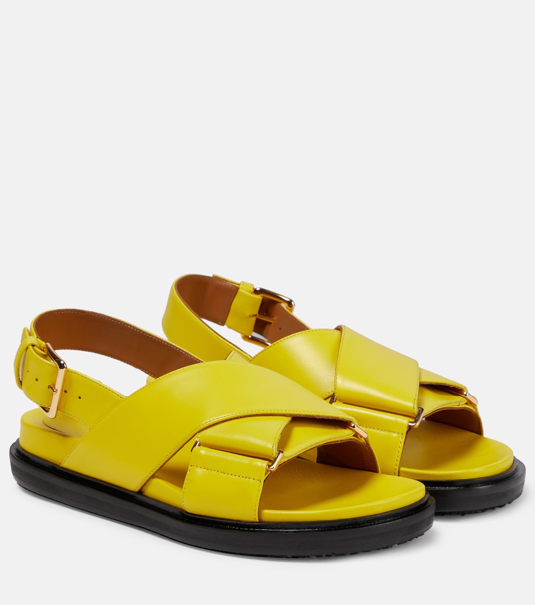Sandalen Fussbett aus Leder | Marni