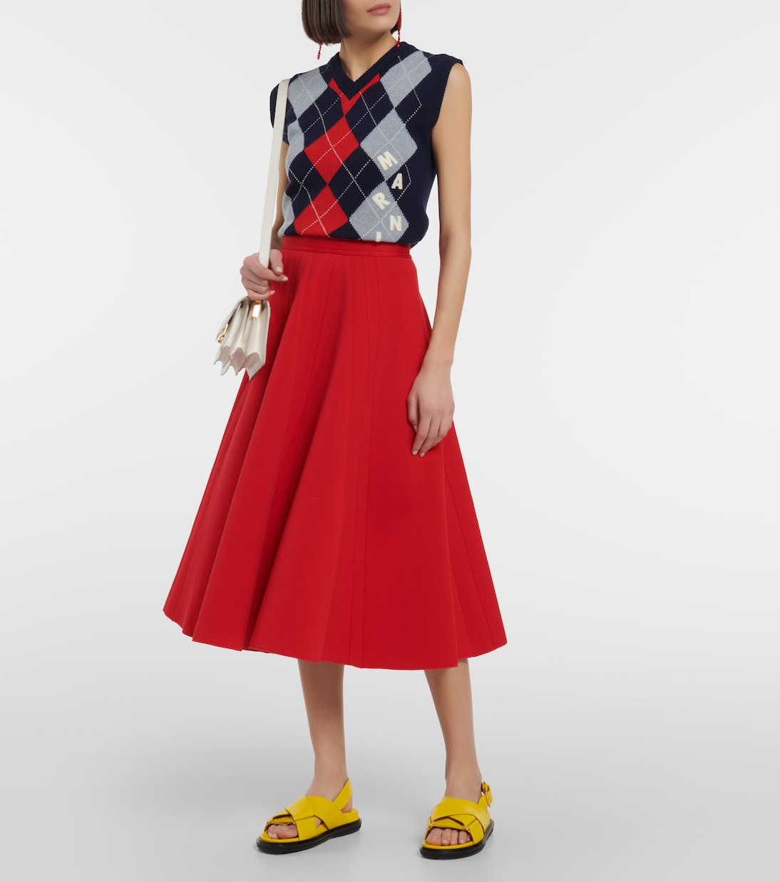 Sandalen Fussbett aus Leder | Marni