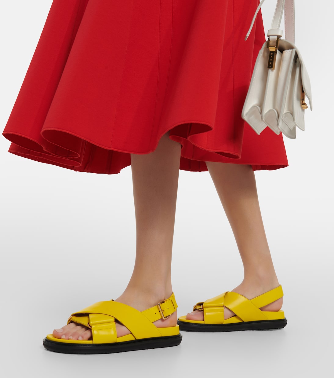 Sandalen Fussbett aus Leder | Marni