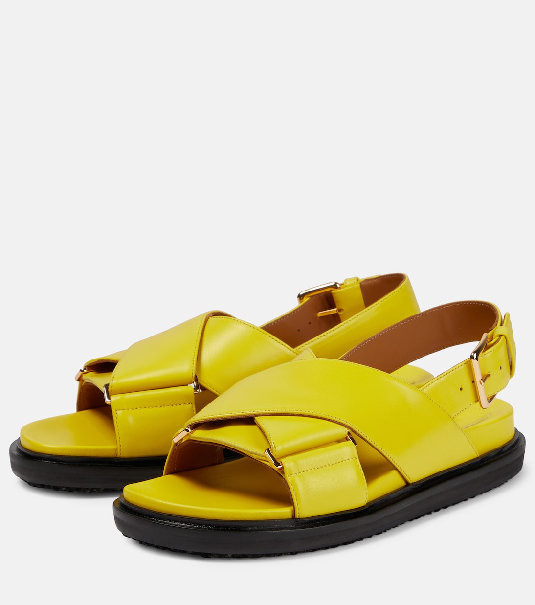 Sandalen Fussbett aus Leder | Marni