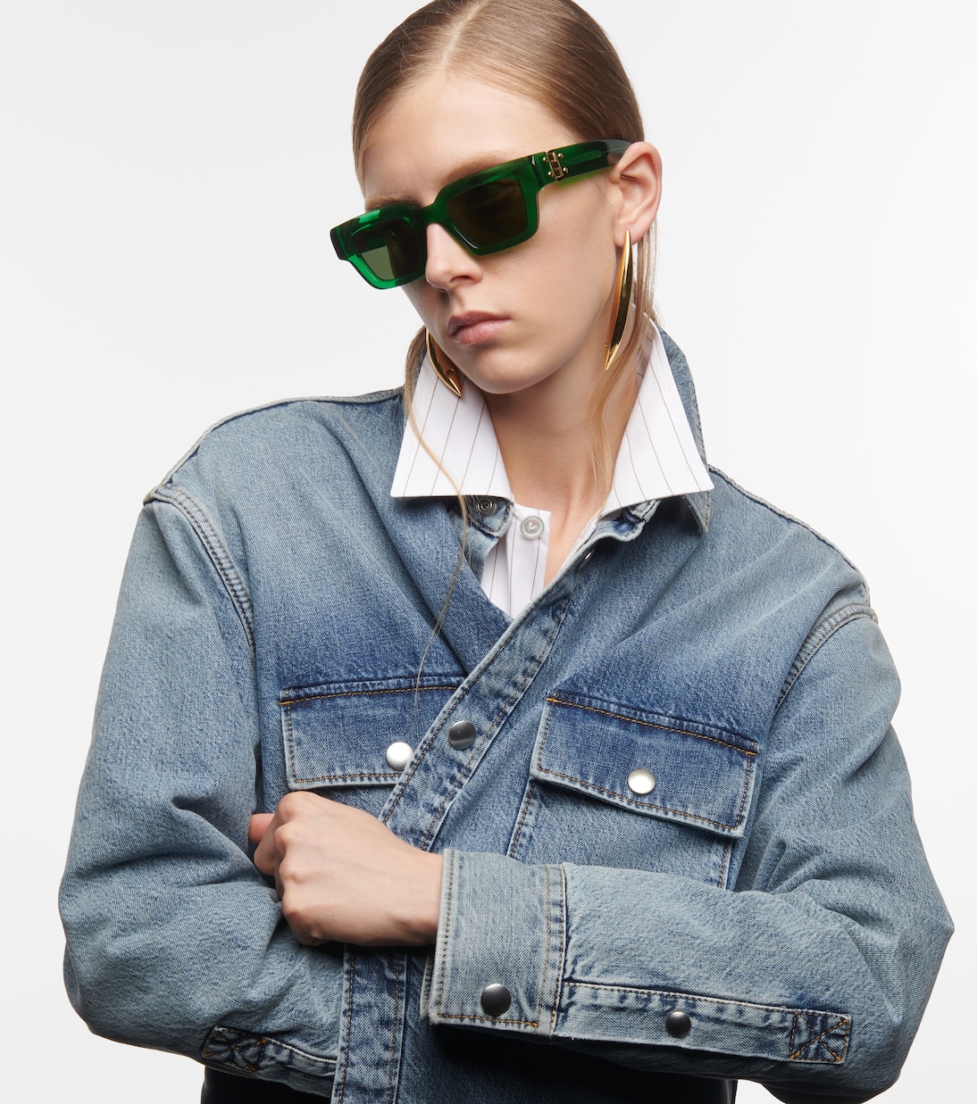 Gafas de sol rectangulares Hinge | Bottega Veneta