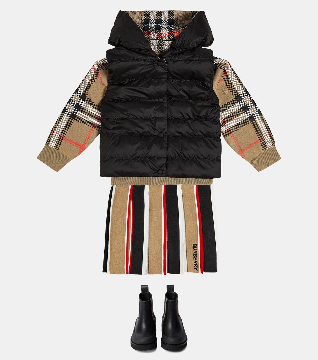 Holly checked wool-blend sweater | Burberry Kids
