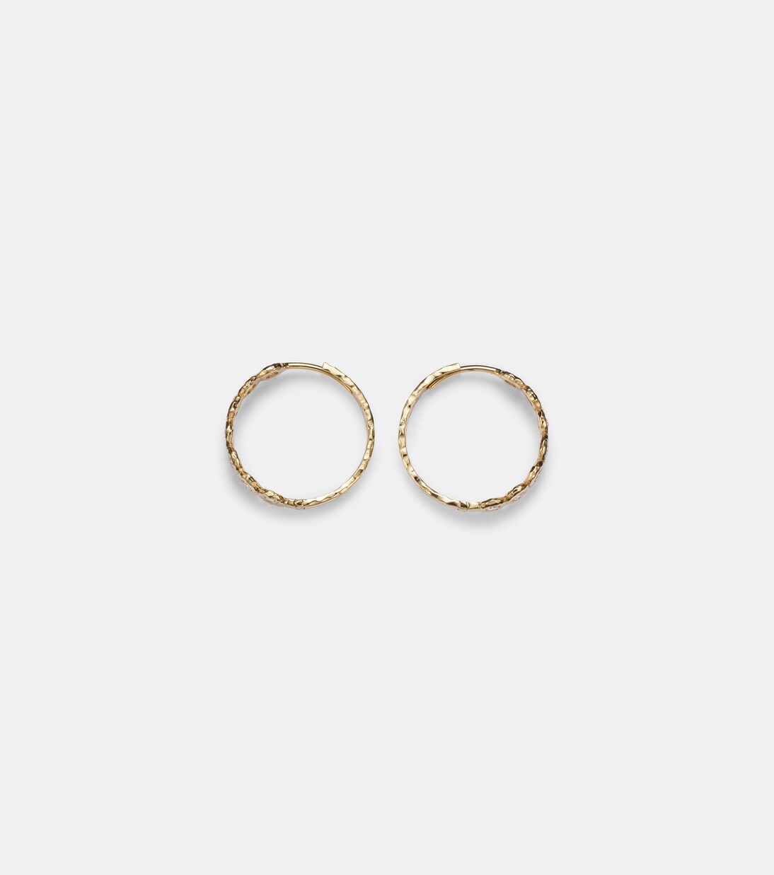 Pendientes de aro Edith en oro de 18 ct con diamantes | Octavia Elizabeth