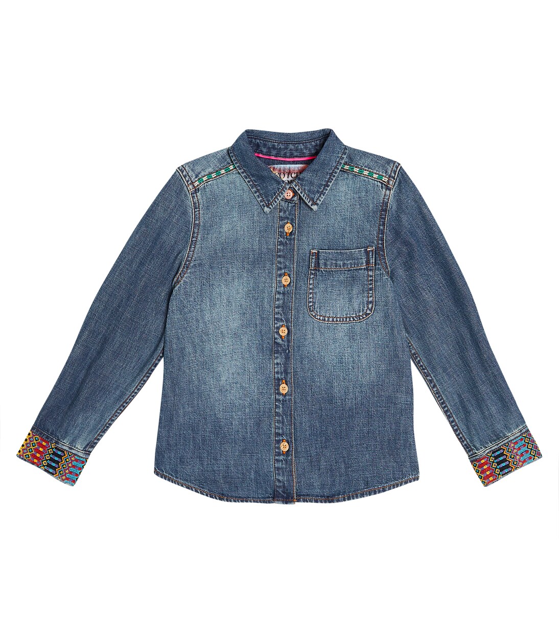 Embroidered denim shirt | Scotch & Soda Kids