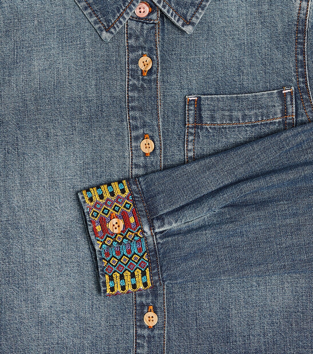 Embroidered denim shirt | Scotch & Soda Kids