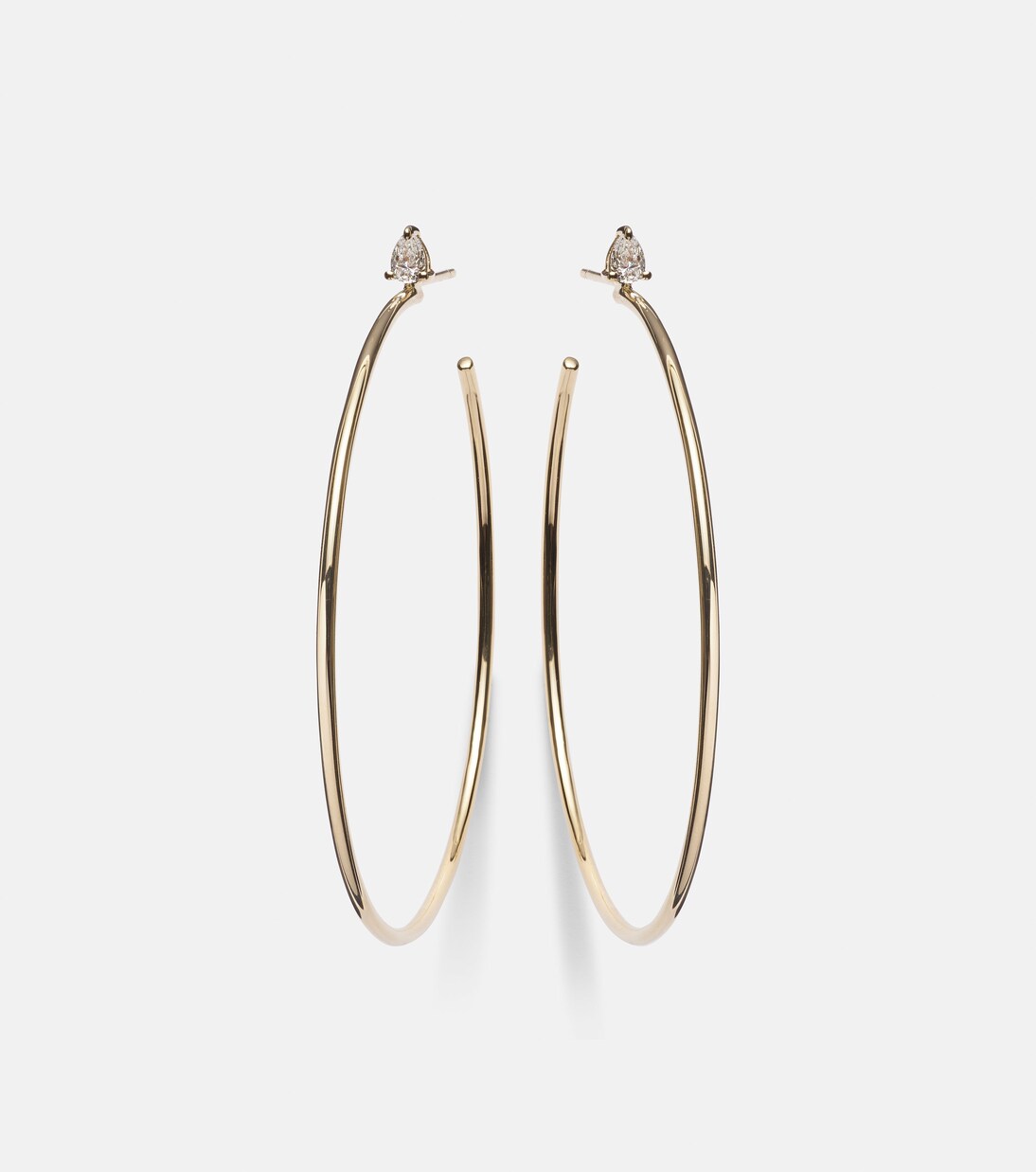 Orecchini a cerchio in oro 18kt con diamanti | Anita Ko