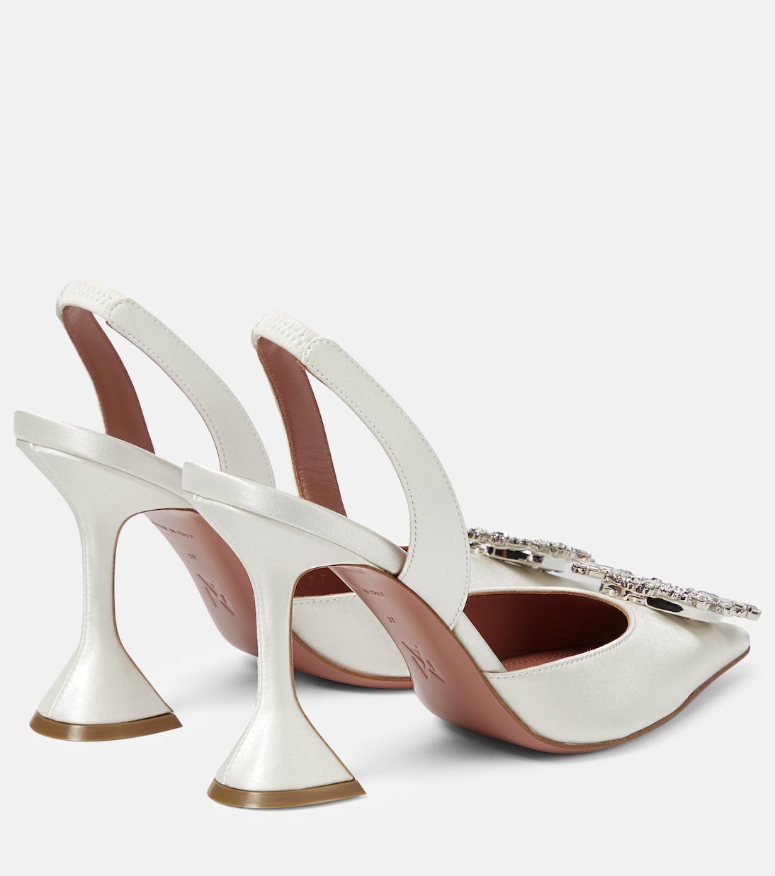 Pumps slingback Begum in raso | Amina Muaddi