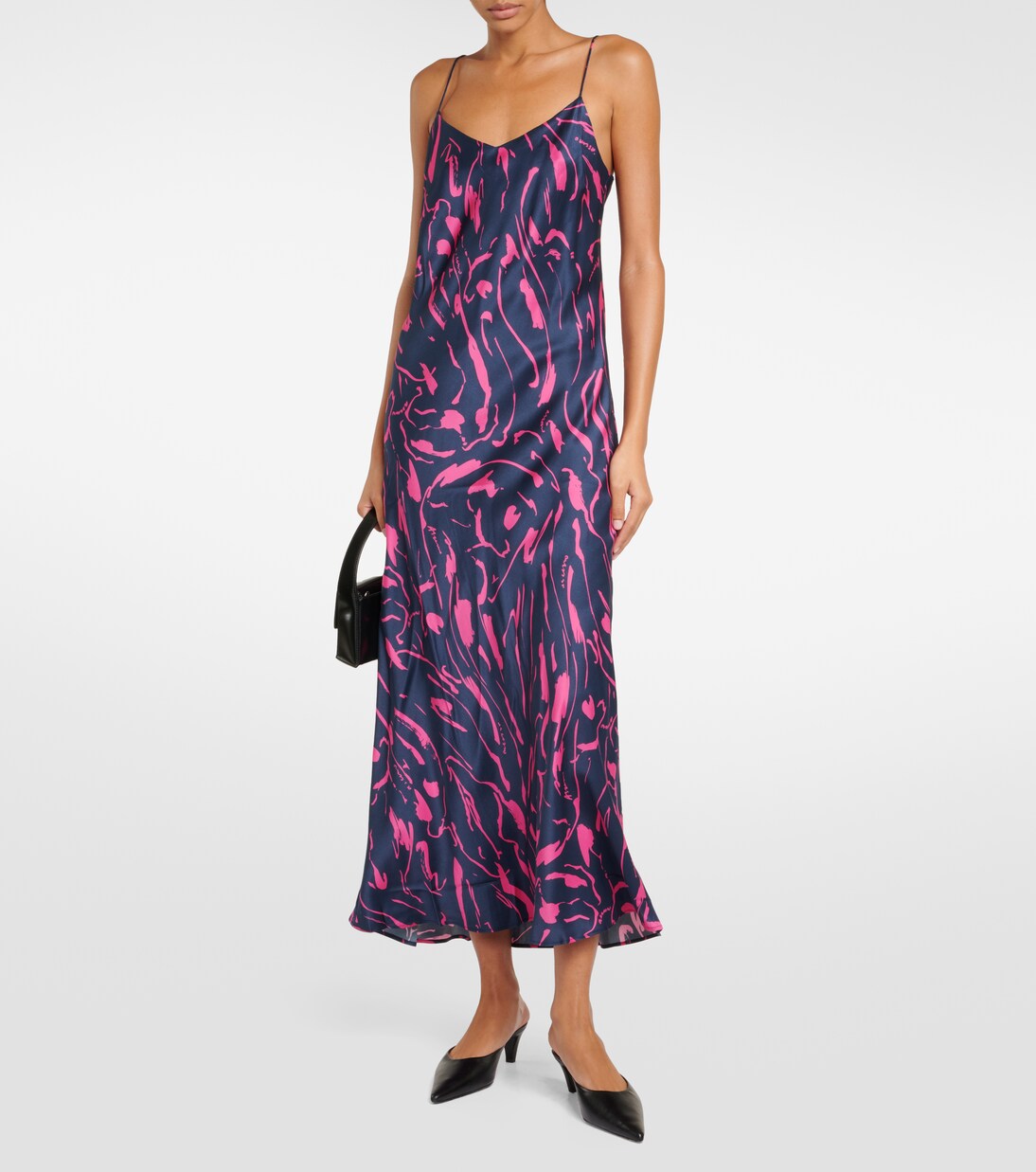 Bedrucktes Maxikleid Lyon aus Seide | Asceno