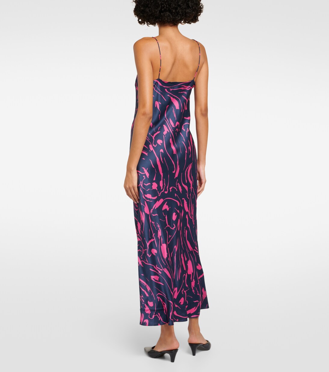 Bedrucktes Maxikleid Lyon aus Seide | Asceno