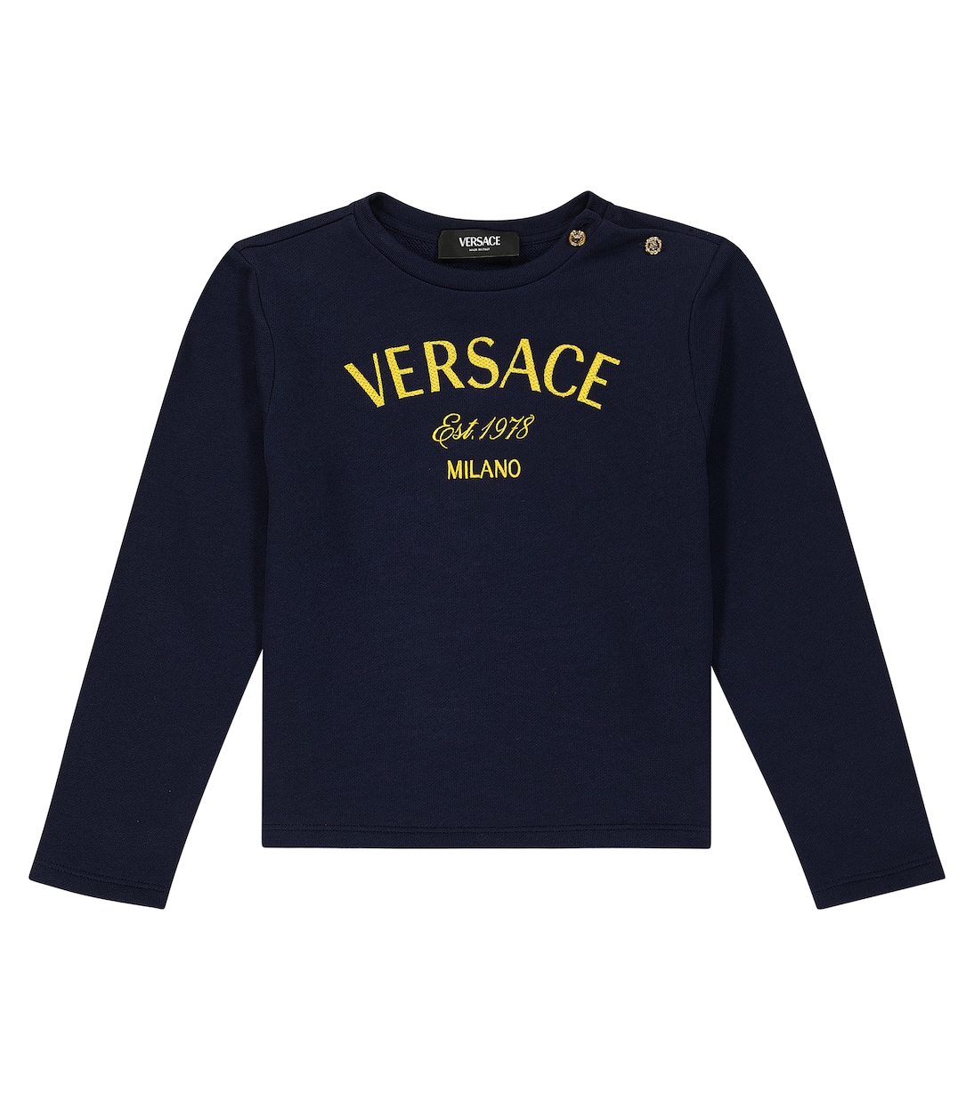 Logo cotton jersey sweatshirt | Versace Kids