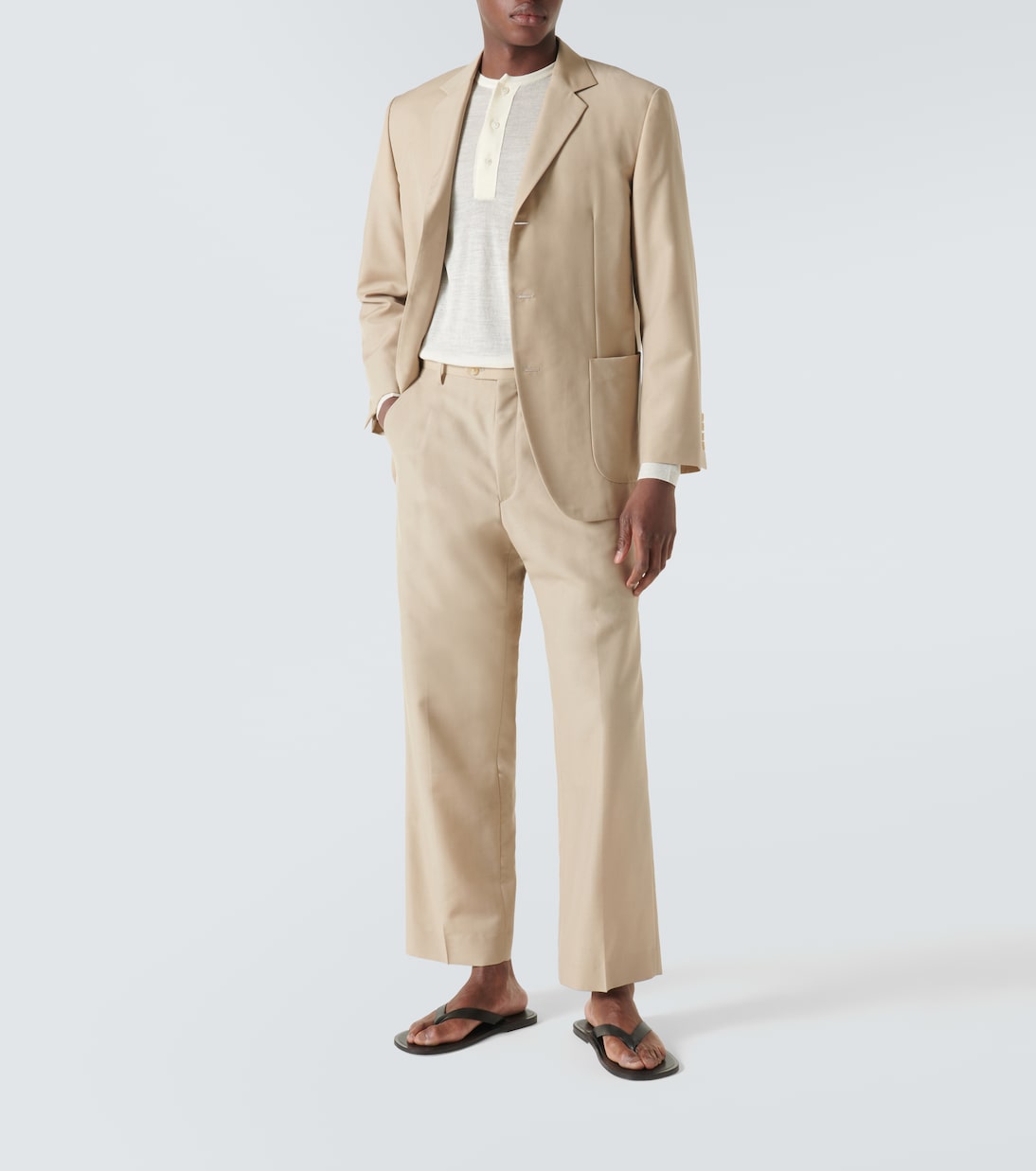 Leather thong sandals | Auralee