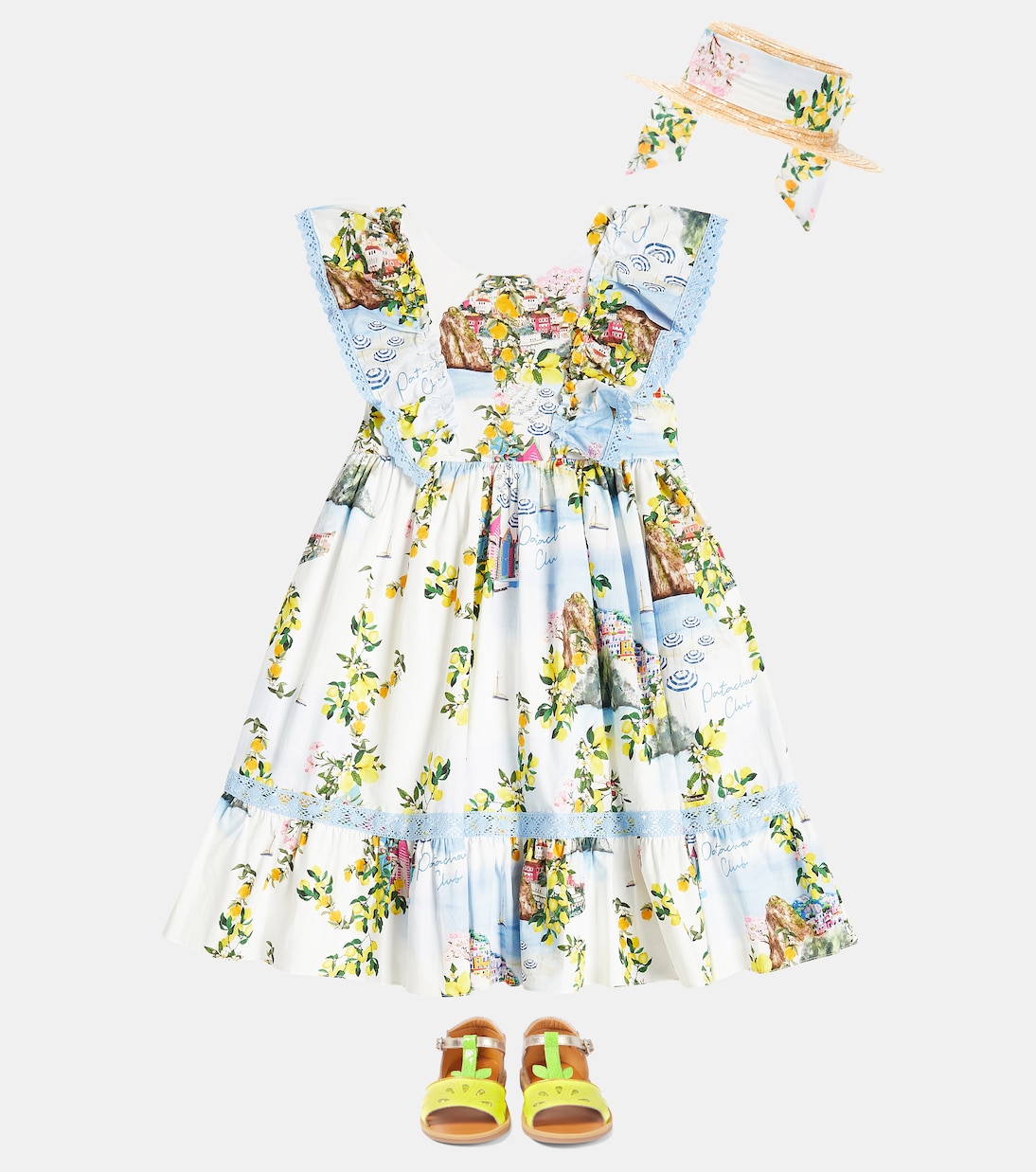 Poppy Agrume leather sandals  | Pom d'Api