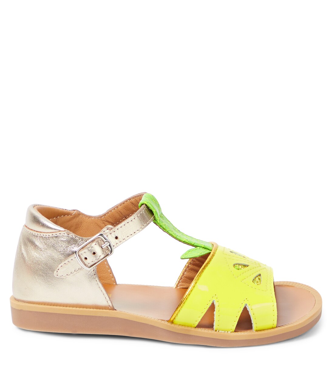 Poppy Agrume leather sandals  | Pom d'Api