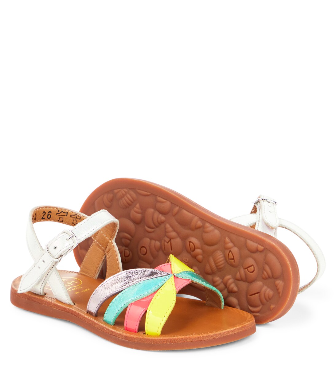 Plagette Oto leather sandals | Pom d'Api