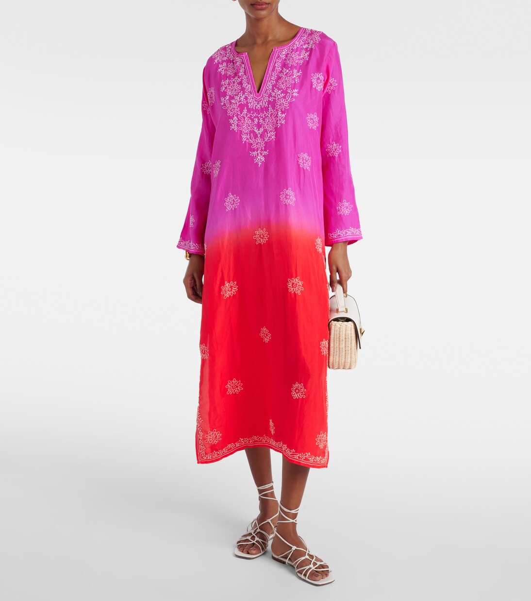 Bestickter Kaftan aus Seide | Juliet Dunn