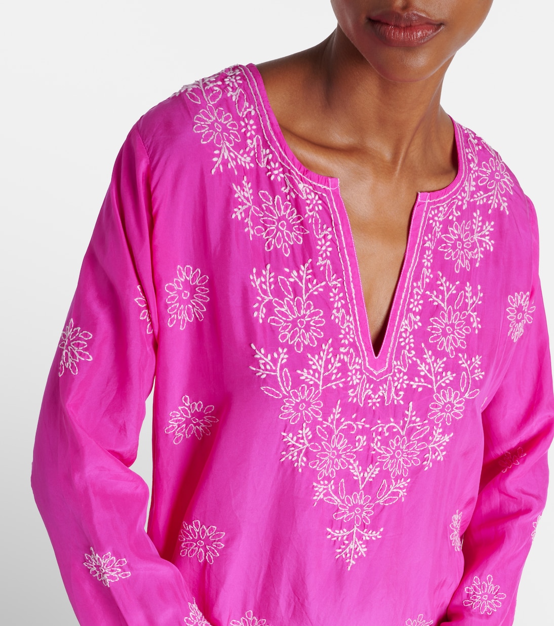Bestickter Kaftan aus Seide | Juliet Dunn