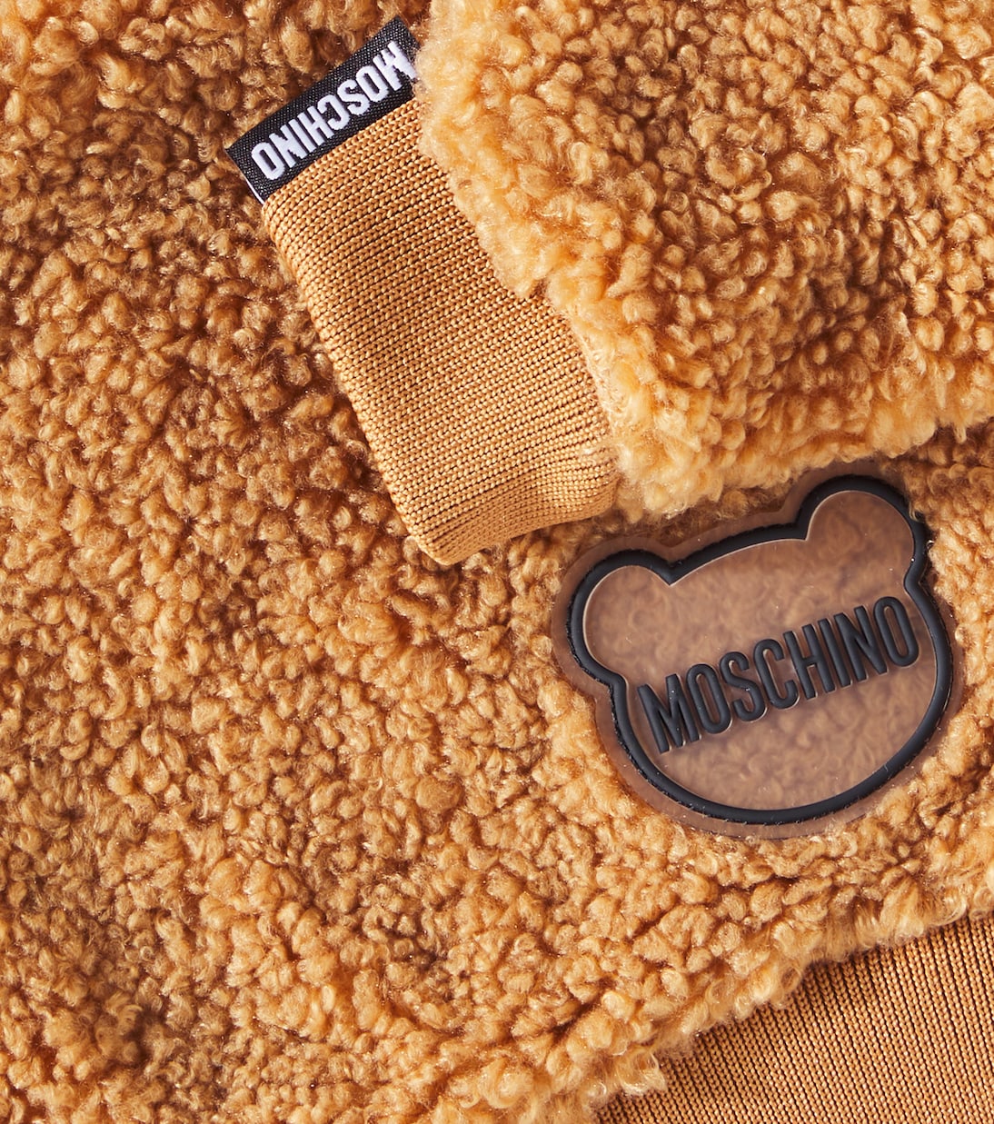 Faux shearling hat, shoes, and gloves set | Moschino Kids